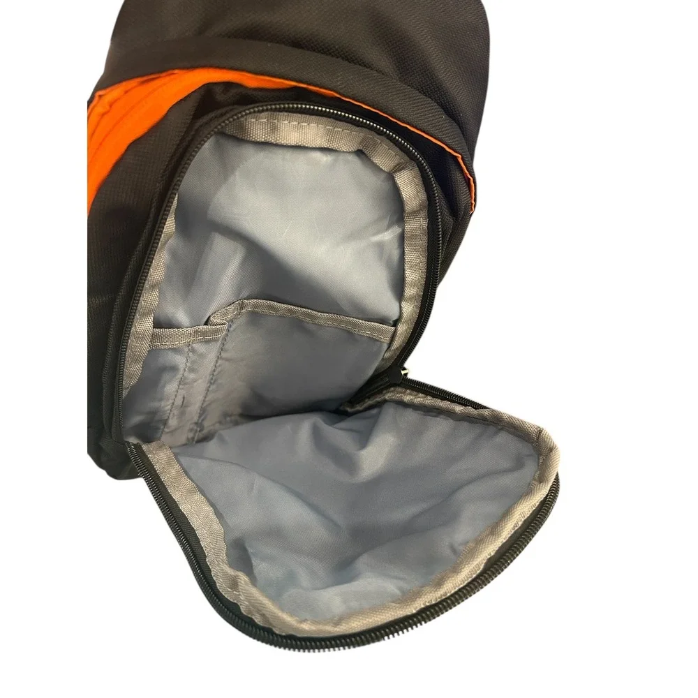 YINGLANG Black Orange Sling Bag Chest Pack Crossbody Messenger Backpack Travel‎